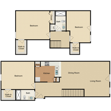 3 Bedroom 2 Bath Apartment with 1050 Square Fee... 122 floor plan